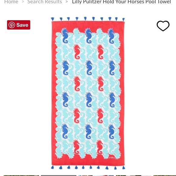 Lilly Pulitzer Other - Lilly/PB pool towel in Hold Your Horses print